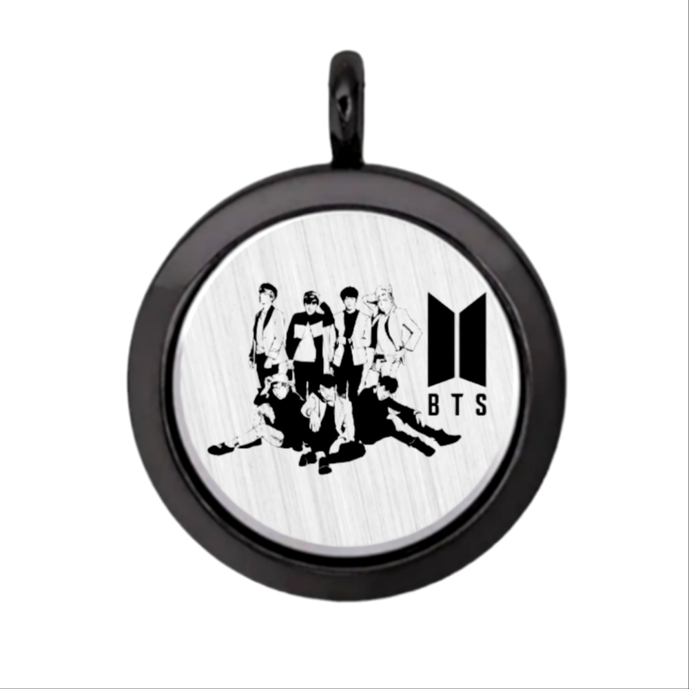 BTS Boys with Love Black Steel Locket